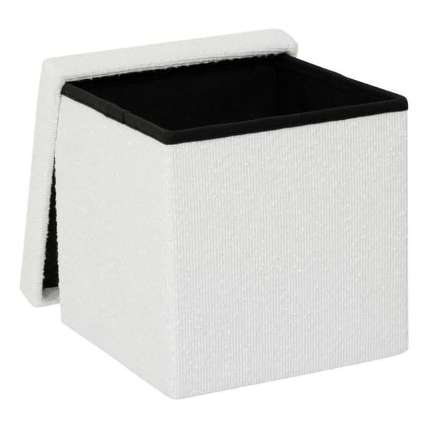 Fällbar pouf Mix'n modul 31x31 cm vit boucle beige