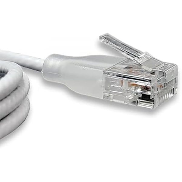Nätverksanslutningskabel - WANTEC - CAT6a UTP - 0,5 m - Vit - 2,8 mm i diameter