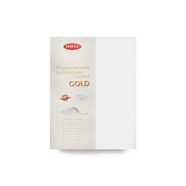 Drap-housse satin 140x200x25, vit_01, MATEX