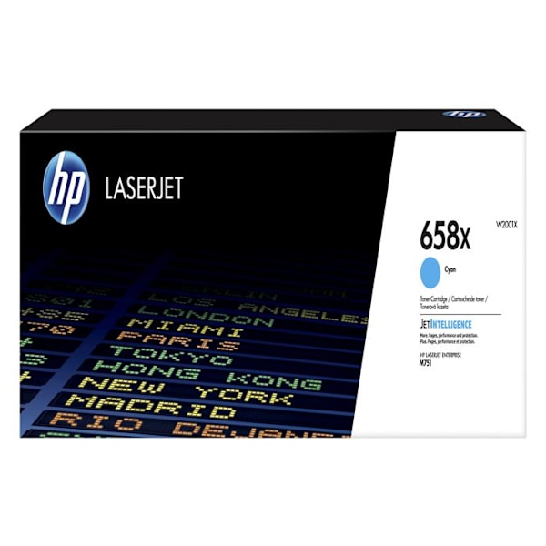HP 658X tonerkassett - Cyan - Laser - High Yield - 28000 sidor - 1 förpackning