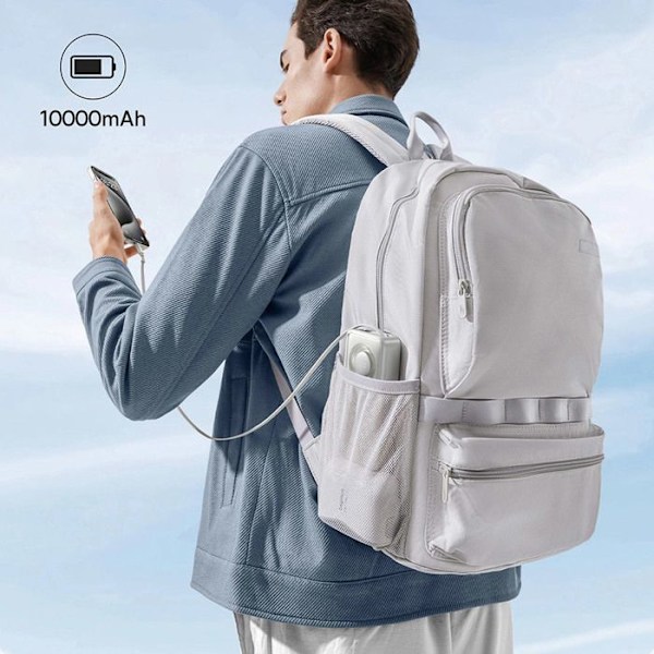 Powerbank 10 000 mAh, 30 W, inbyggd typ C-kabel - Baseus Free2Pull (P10073701843-00) - Grå