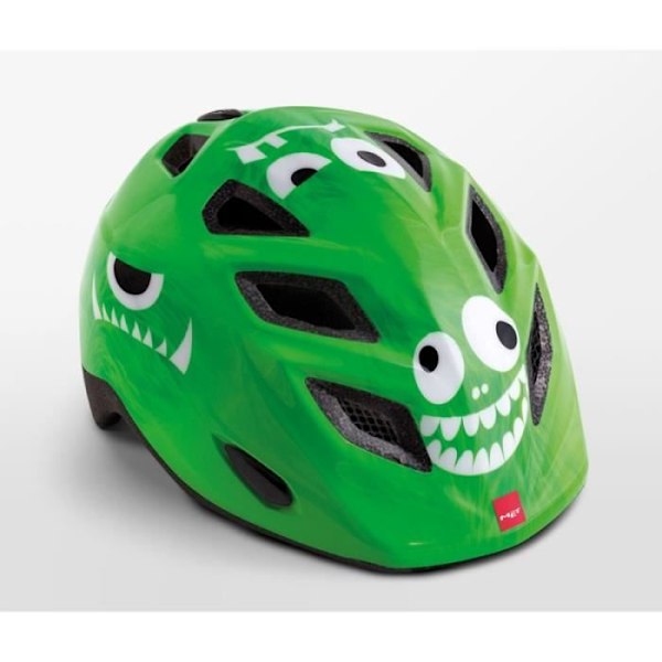 Barncykelhjälm - MET Elfo Green Monsters - Unisex - Grön Grön