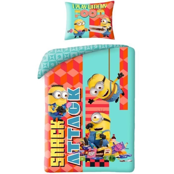 Sängkläder - Minions - Snack Attack - 140x200 cm - Mikrofiber - Barn