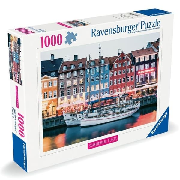 Pussel 1000 bitar Ravensburger Nyhavn Köpenhamn Vit
