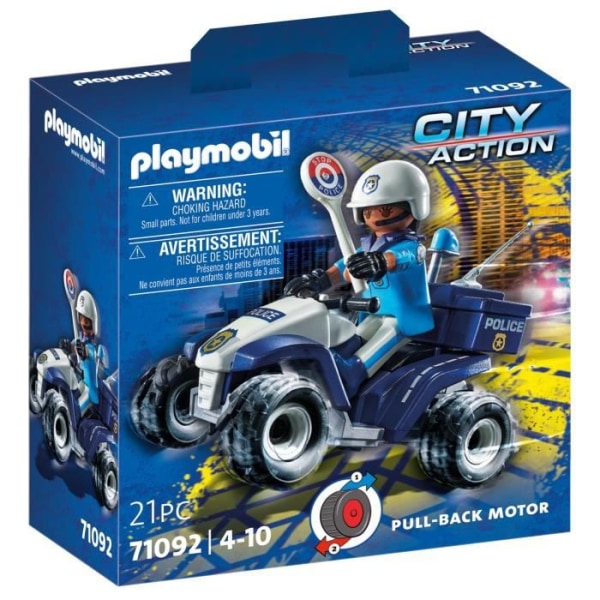 PLAYMOBIL - 71092 - Polis och fyrhjuling