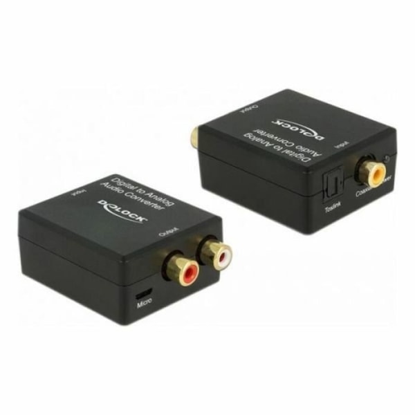 DELOCK Toslink - RCA ljudomvandlare Svart