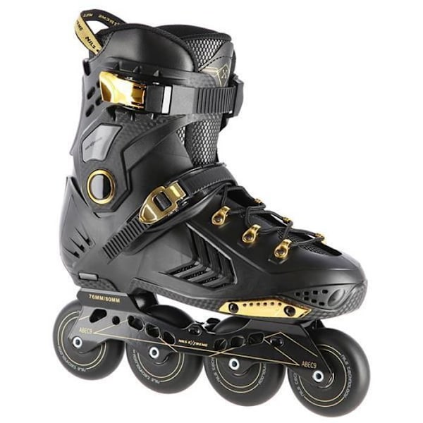 Roller freestyle - NILS Extreme - NA20002 - Aluminium - ABEC9 kullager - Mixte svart/guld 39