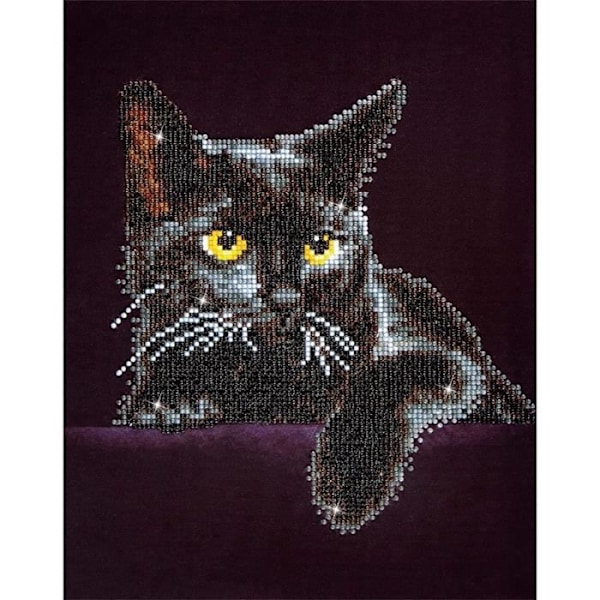 Konstverk - Diamond Dotz - Svart katt - 13 facetter - För barn från 8 år Svart