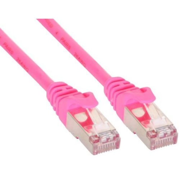 INLINE - Patchkabel, S-FTP, Cat.5e, rosa, 20m