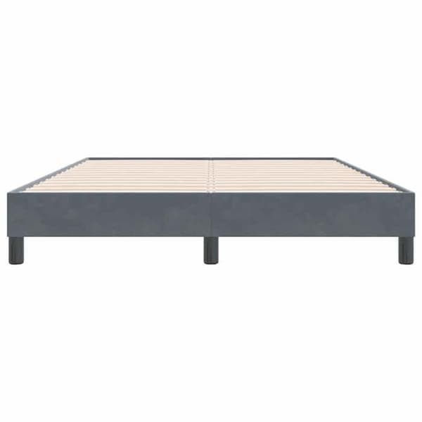 vidaXL Sängram utan madrass mörkgrå 160x220 cm sammet 4101410 Sammet