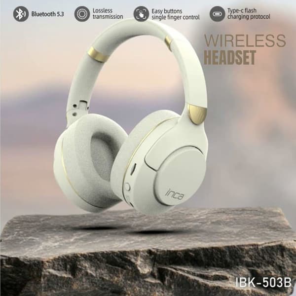 Bluetooth-hörlurar - İnca - IBK-503 - Trådlös - Vit - 12h Batteritid