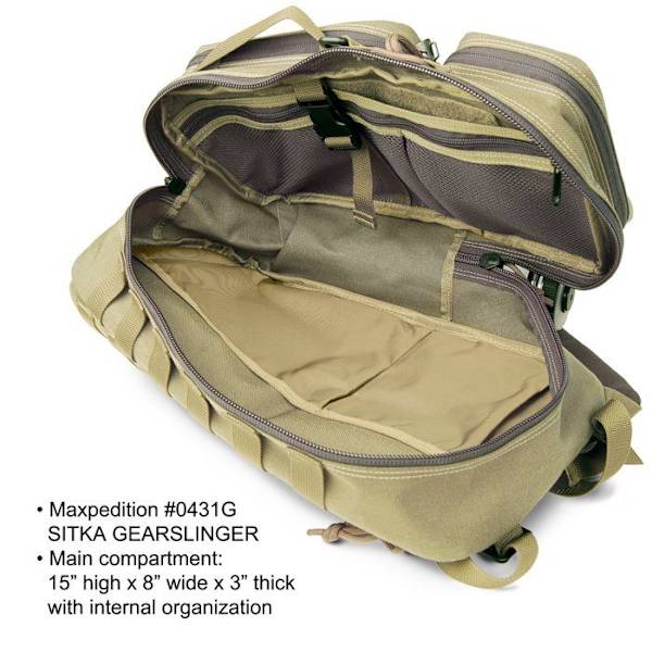Maxpedition vandringsryggsäck - MAXP-431-KF - Sitka Gearslinger ryggsäck