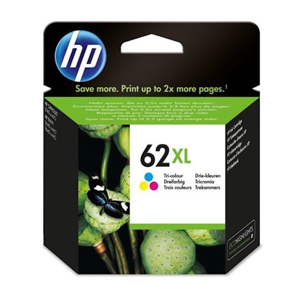 HP 62XL bläckpatron - Tricolor - Hög kapacitet - för HP Envy och OfficeJet