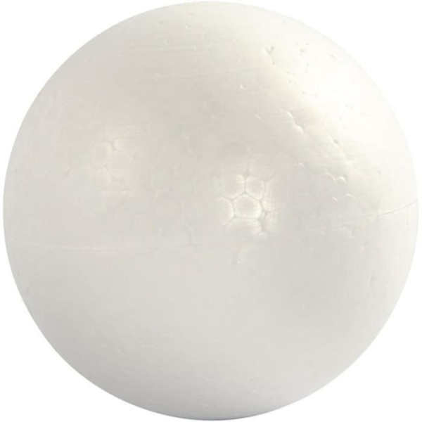 Polystyrenebollar - Ej specificerad - 12 cm - 5 st - Vit - Dekorativa - Inomhus