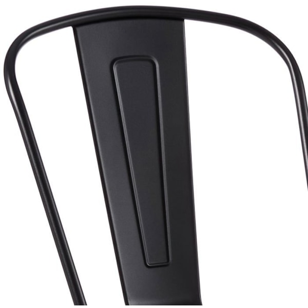 Grunder - 33DC01S4-BK - Amazon Set med 4 matstolar i metall, Svart, 51 x 43 x 85 cm