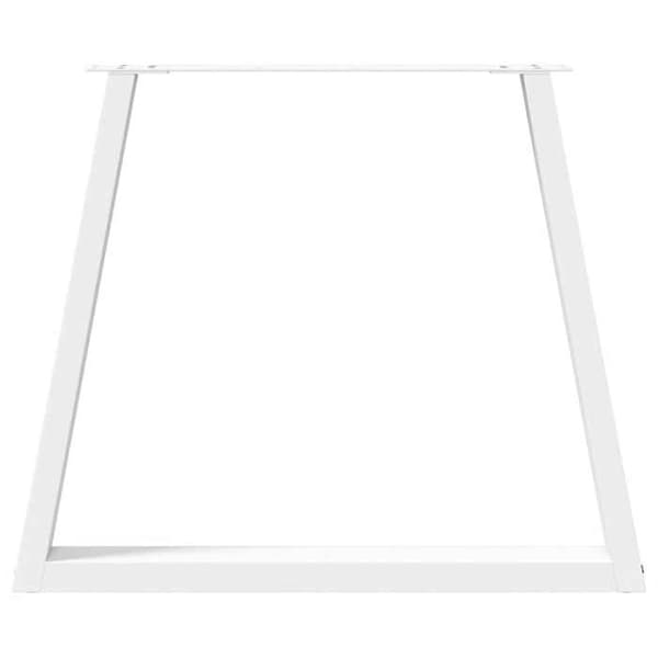 vidaXL V-formade matbordsben, 2 stycken, vit, 80 x (72-73,3) cm, stål 4012573