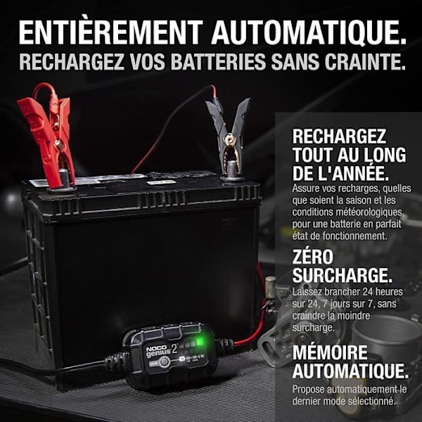 Noco - Genius Batteriladdare 2EU 2A SVART