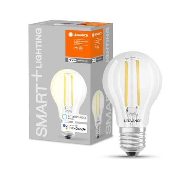 LEDVANCE LED-lampor - E27 - Varmvit - 2700K - 5,50W - ersättning för 60-W-glödlampa - SMART+ Filament Classic