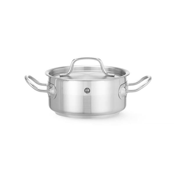 Grytan med lock Profi Line 1,5L 160x(H)75 mm - Hendi Grå