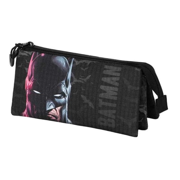 Trousse Triple - DC Comics Batman Ansikte - Svart - One Size Svart