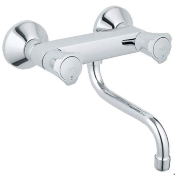 Väggmonterad diskblandare - GROHE - Costa L - Kromad - Svängbar pip - Termisk isolering Krom