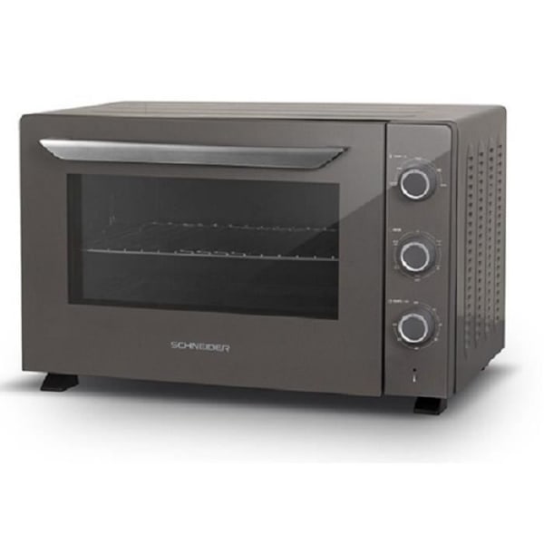 SCHNEIDER - SCEO946MG - Fristående ugn - 46 liter - Fläktstödd värme - Rotisserie - Automatisk avstängning - Timer - Mörkgrå