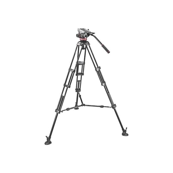 Manfrotto 546B stativ med MVH502A Pro videohuvud - Svart - Max belastning 7 kg - Aluminium