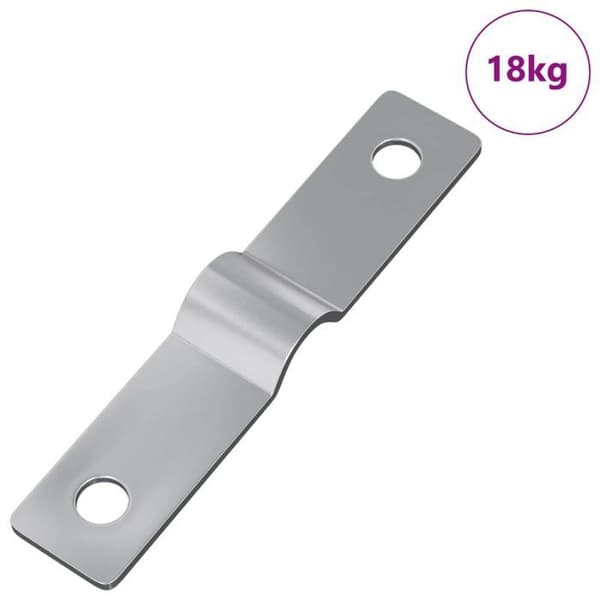 VidaXL Väggmonterad kromad järnslagplatta för skåp Silverfärgad (kromfinish)