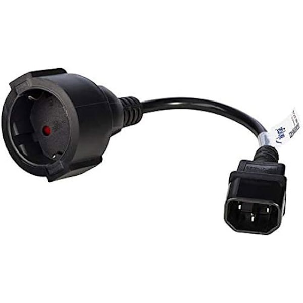 Strömförsörjningskabel Schuko - AKYGA - AK-PC-10A - 3 Poler IEC C14 - EU CEE 7/4 - 15 cm Svart Svart
