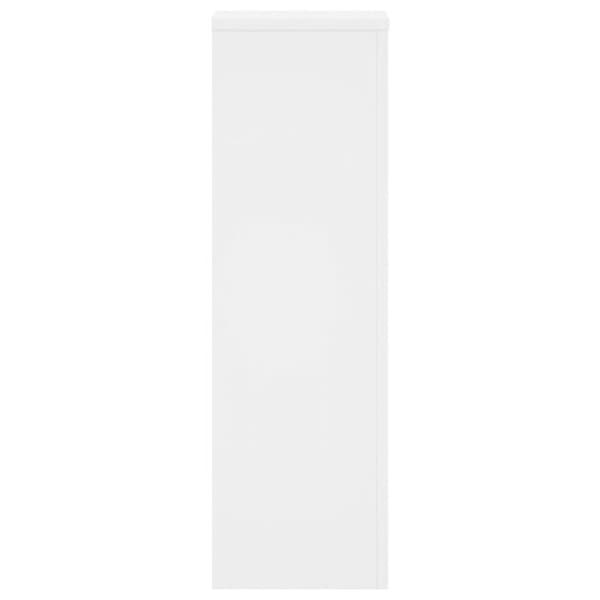 Stöd för växter - Set om 2 - Ingenjörsträ - 25x25x80 cm - Vit Vit