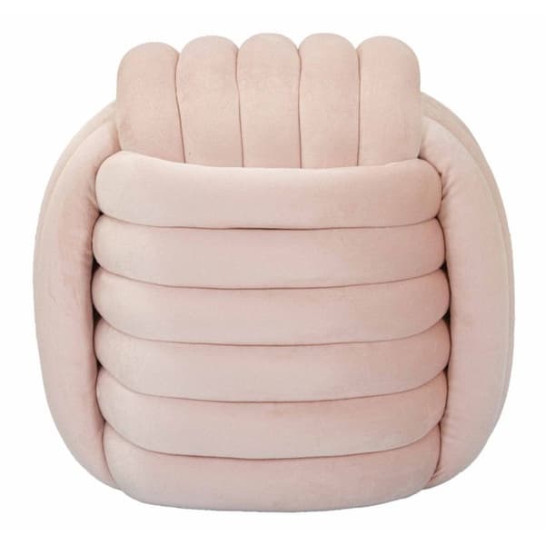 Puff i tyg Softy 45 x 45 x 45 cm rosa
