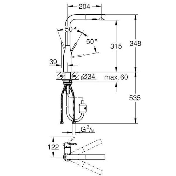 Grohe Essence Engrepps vaskblandare (30270DA0)
