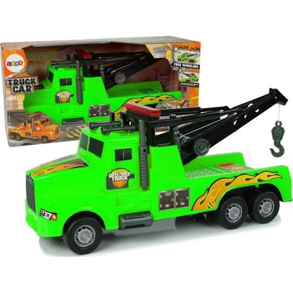 Leantoys - 9850-uniw - Bärgningsbil Assistans 1:10 Grön snöre