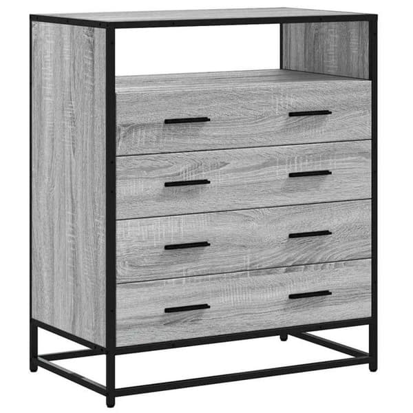 Kommod sonoma grå 70x41x83,5 cm ingenjörsträ