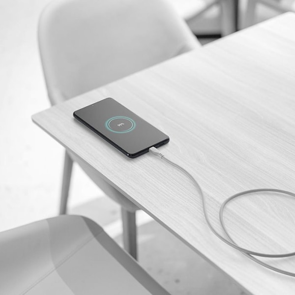 Cellularline mjuk kabel - USB-C till USB-C-kabel 1,2 m (grå)