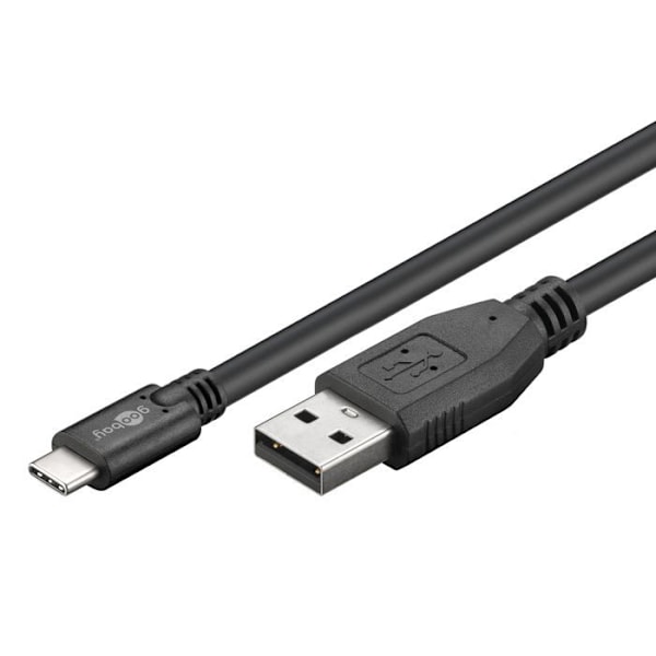 Goobay 55467 USB Type-C-kabel - 0,5 m - USB C till USB A - 2,0 - 480 Mbit/s - Svart