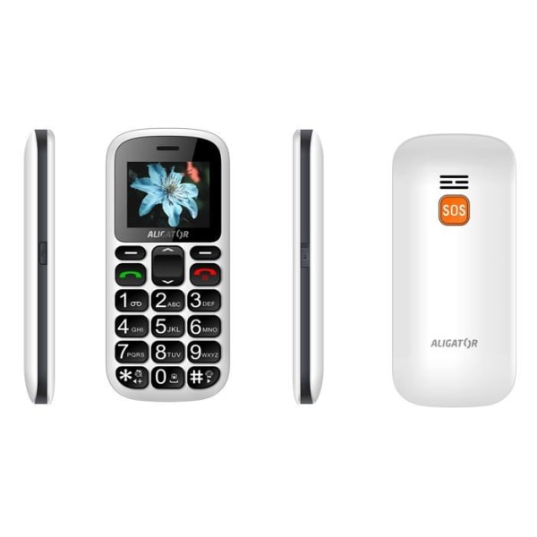 Senior smartphone - Aligator senior mobiltelefon - AZA321WT