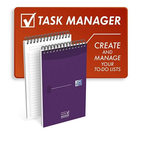 Bloc Notes TASK MANAGER Spirale Topp 125x200 140P 90G LINJE 8