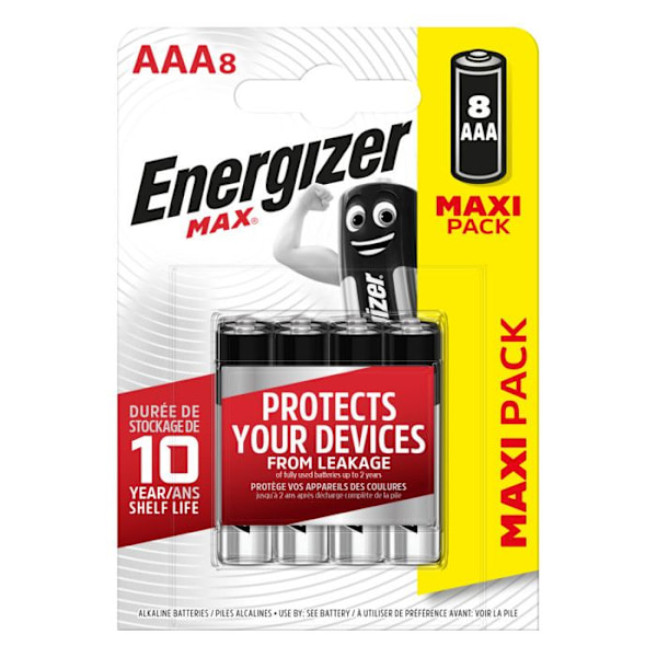 Energizer Max AAA / LR3 Alkaline Batteries, 8-pack