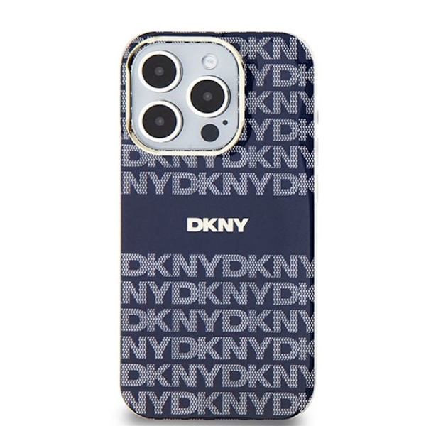 IPhone 15 Pro Max-fodral - DKNY IML IML Mono & Stripe MagSafe (DKHMP15XHRHSEB) - Blå