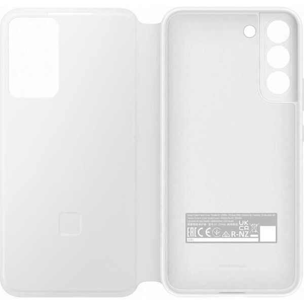 Smart Clear View Flip-fodral till Samsung Galaxy S22+ - BBC - Vit - Antibakteriellt skydd Svart