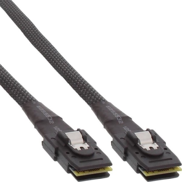 Intern SAS-kabel InLine®, Mini-SAS 36pin SFF-8087 till Mini-SAS 36pin SFF-8087, med sidband, 1m