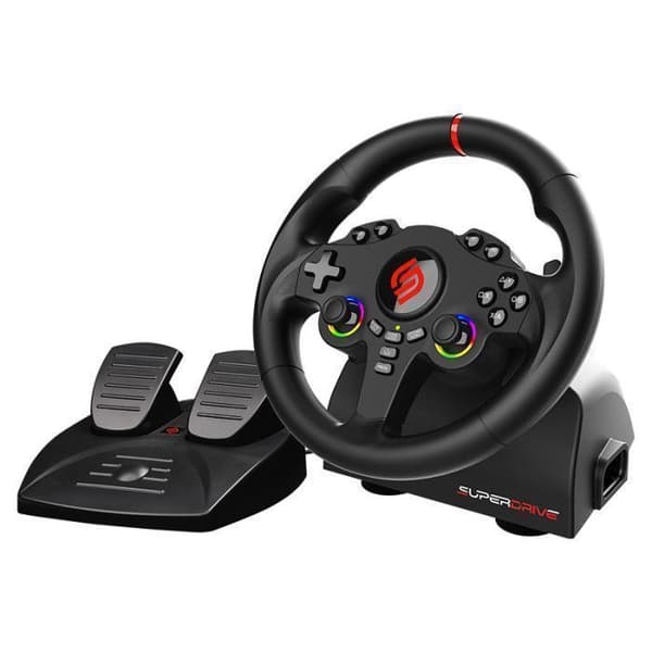 Volant gaming - SUBSONIC - Dubbel joystick LED - PS4 PC Switch Switch 2 Xbox One Xbox Series Svart