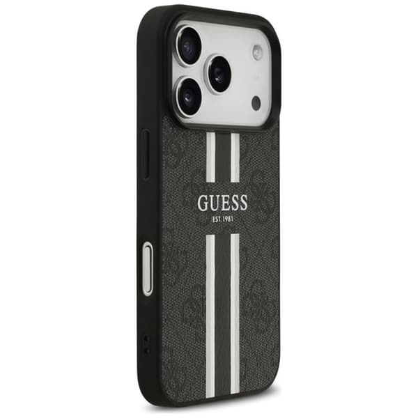 Guess Hardcase 4G Printed Stripes MagSafe för iPhone 17 Pro Max - Svart Svart