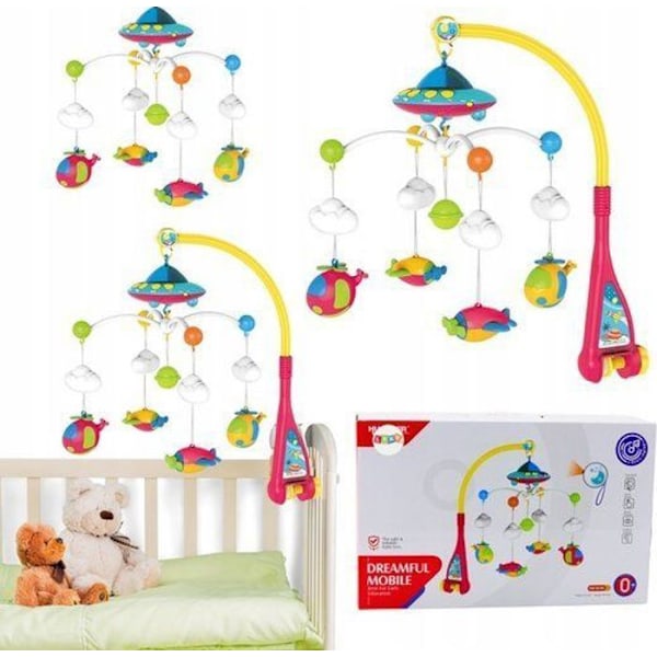 Berceau - stöd berceau Leantoys Babysäng Karusell Ufo Flygplan Projektor 108 Melodier