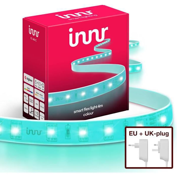 INNR Flexibel inomhusfärgstejp - 4 m variabel färg och vit - 2000K till 6500K