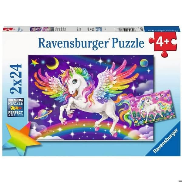 2x24 pusselbitar: Unicorn och Pegasus