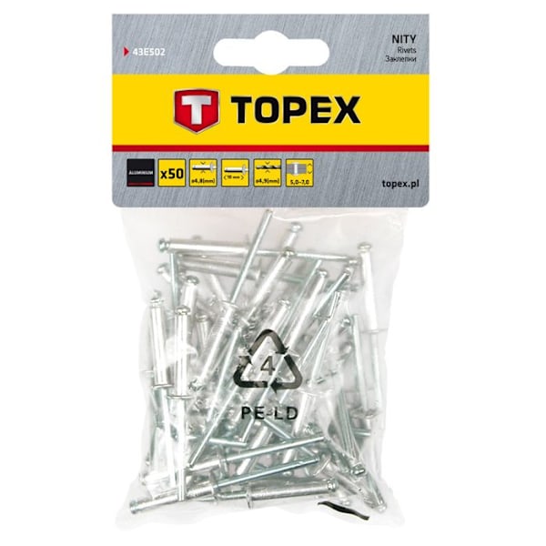 Aluminiumnitar 4,8 x 10 mm, 50 st.