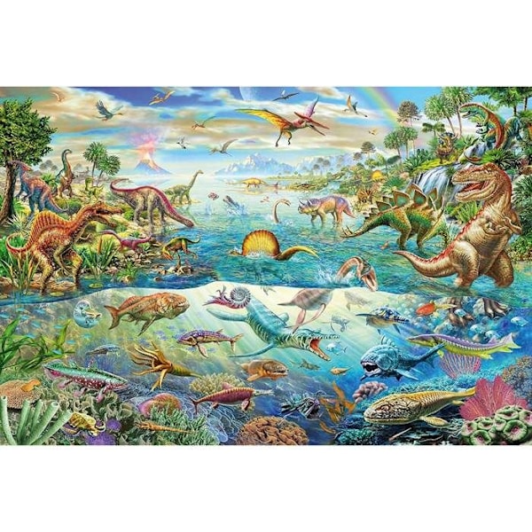 Pussel 200 bitar: Upptäck dinosaurierna