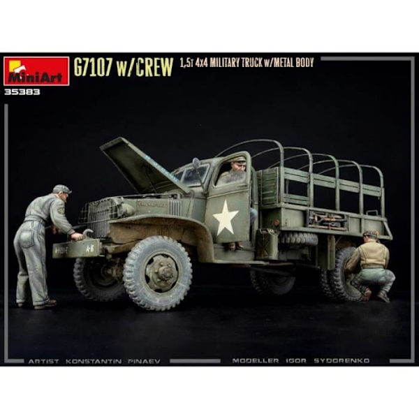 Modell Lastbil - MiniArt - G7107 - 1,5t 4x4 - Metall - 1:35 - Mixad